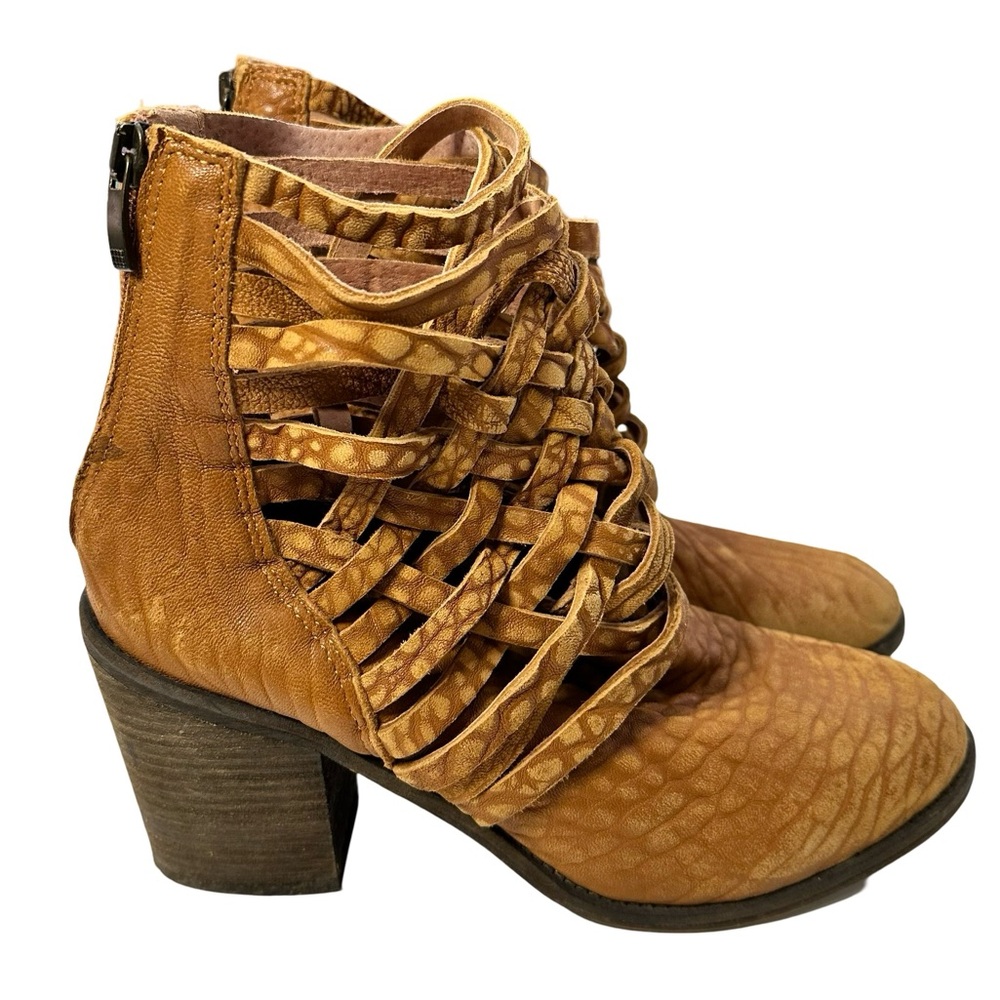 Free People Woven Leather Booties - Picture 2 of 8